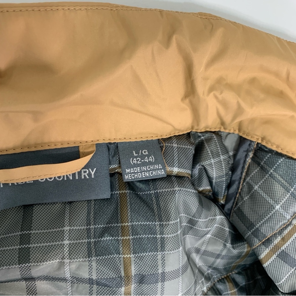 Men’s Free Country Puffer Vest Size L Bronze Bark Zippered Pockets Stand Collar - Picture 5 of 9